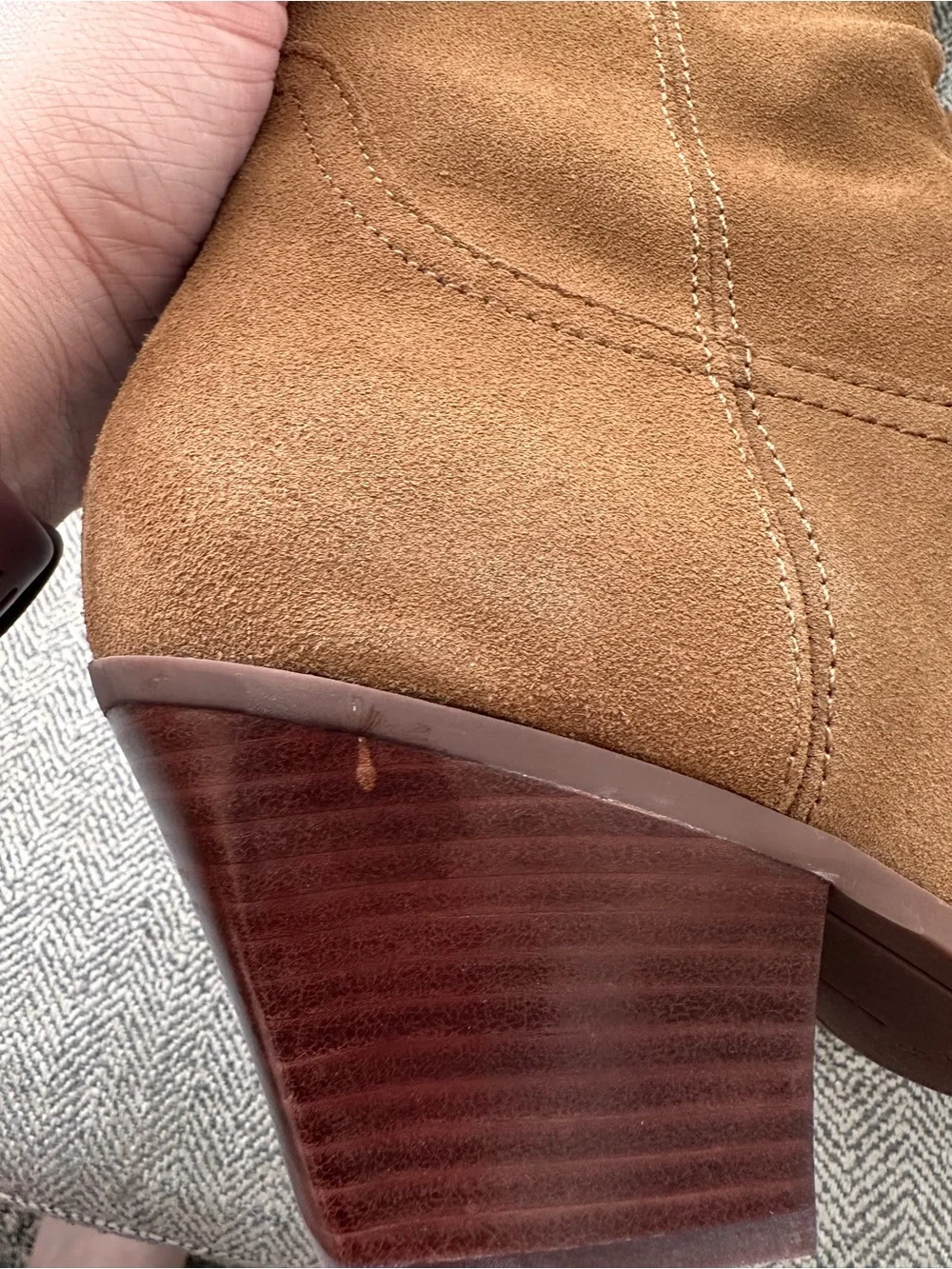 Dolce Vita Ramsay Light Brown Suede Western Boots